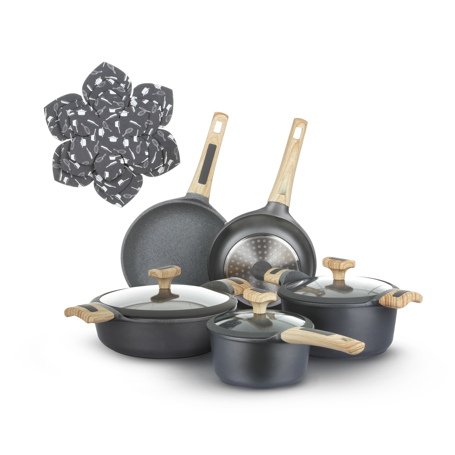 KASANOVA Topfakku EVOLUTION grau, Induktion, Antihaft - Bild 9 von 29