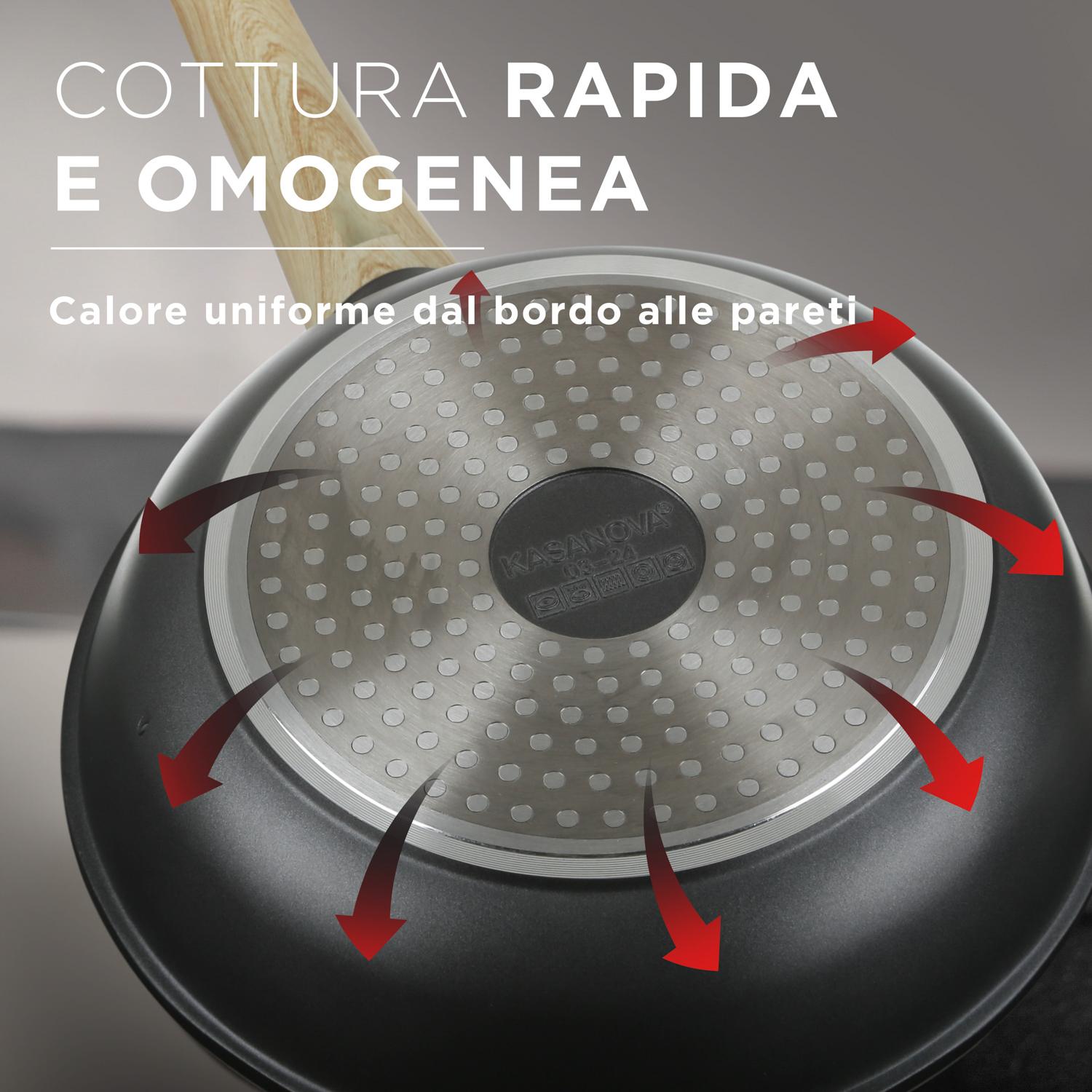 KASANOVA Topfakku EVOLUTION grau, Induktion, Antihaft - Bild 7 von 29