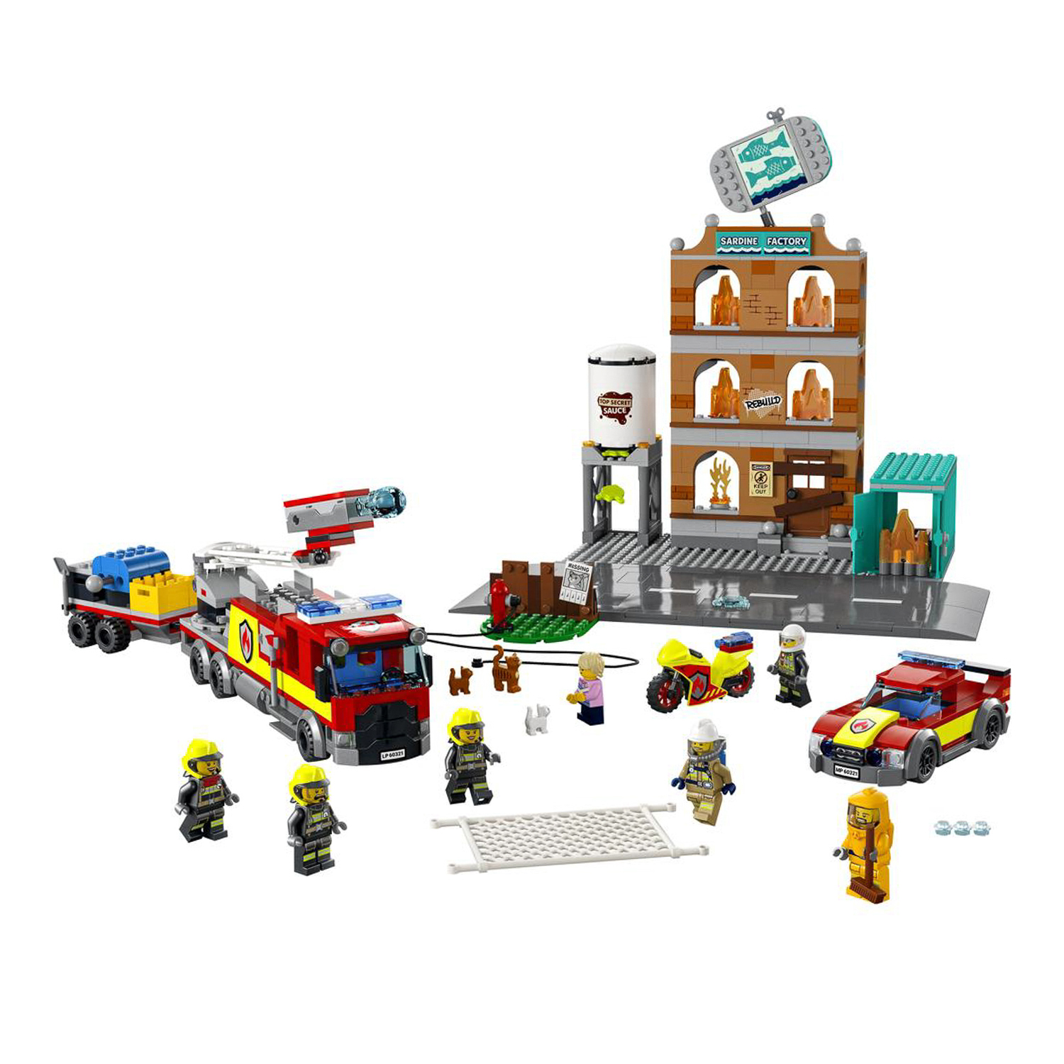 LEGO City 7208 - Caserma dei Pompieri, 5-12 Anni 