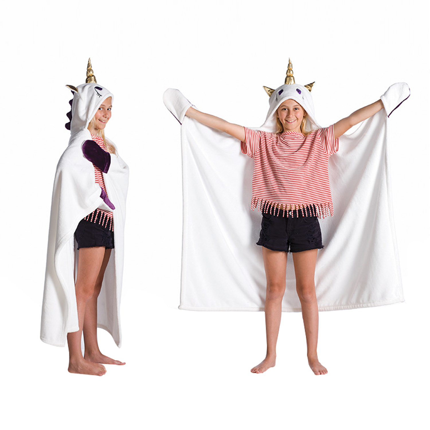 lavatelli coperta unicorno 100x130 cm bianco donna