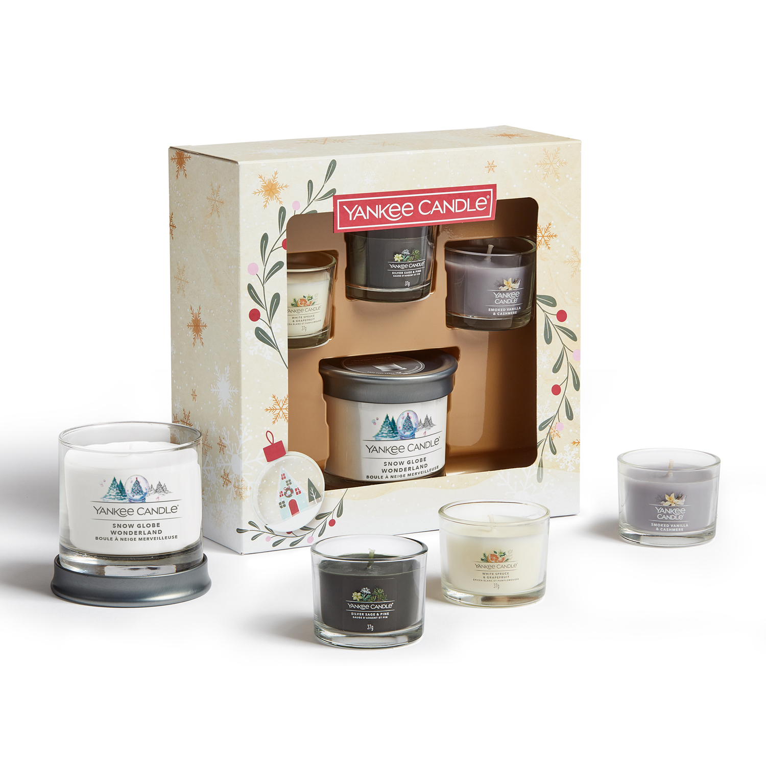 Set regalo 3 lumini e 1 candela piccola Yankee Candle