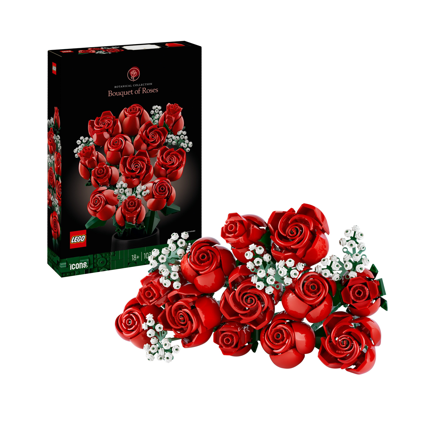 Bouquet di rose rosse Lego Icons